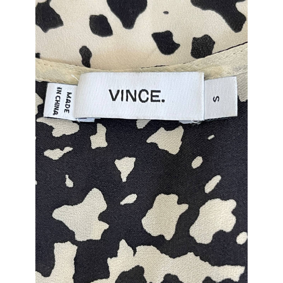 Vince Silk Tank Top Leopard Print V Neck Pullover‎ Shirt sz S - Picture 7 of 7